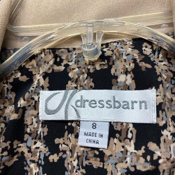 Dress Barn 2-piece suit, tan and black microfiber jacket 3/4 length sleeves. NWT - Picture 5 of 5